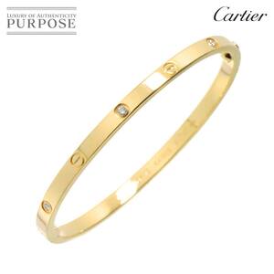 カルティエ Cartier ラブ ブレス SM ハーフ ダイヤ 6P #15 K18 YG 750 ブレスレット バングル Bracelet【証明書付き】 90234352