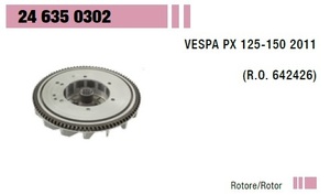 RMS 24635 0302 社外 発電(フライホイール) ベスパPX(11-13)