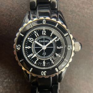 UTT49 【CHANEL】シャネル J12 33mm ブラック 腕時計 クォーツ Z.G 58096 現状品