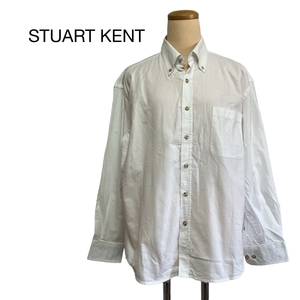 1円スタート〜(b10)STUART KENT スチュアートケント　シャツ　ブラウス　ホワイト　メンズ