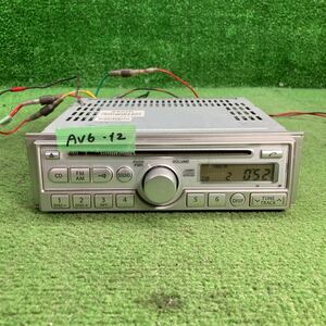 AV6-12 激安 カーステレオ SUZUKI SANYO 39101-72J0X CYY CDF-R3013A A-0L774317 FM/AM CD 本体のみ 簡易動作確認済み 中古現状品