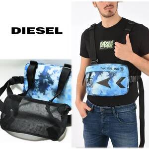 《DIESEL ディーゼル》新品 軽量 タイダイナイロン スクエア型 フロントボディバッグ A7954