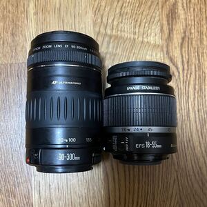 Canon EF EF-S 18-55mm 90-300mm キャノン カメラレンズ まとめ セット売り 2点