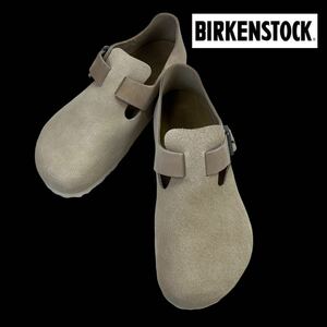 定価2.3万 新品同様 BIRKENSTOCK ビルケンシュトック ロンドン レザーシューズ サンダル サイズ40(26.0cm) ほぼ未使用品 ベージュ A2336