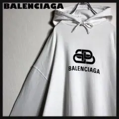 BALENCIAGA プルオーバーパーカー BBロゴ 2018 白