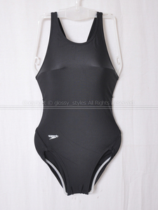 L1207-42■speedo スピード スーパーT 女子スイミングスポーツ水着 83ON-90009 黒 140