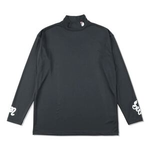 【新品未使用】 22AW 23 新品 WIND AND SEA ウィンダンシー MALBON GOLF WDS MOCK NECK SHIRT モックネックシャツ マルボンゴルフ BLACK S