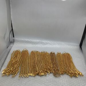 （宝）【同梱可】良品　1スタ　大量　約1.57kg 金メッキ　 喜平　ブレスレット　 アクセサリー　