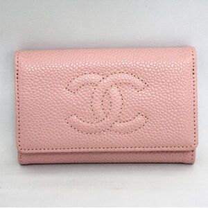 CHANEL シャネル　6連キーケースピンクキャビアスキンA13502