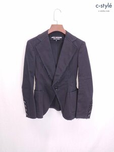 F449b [人気] JUNYA WATANABE COMME de GARCONS カットオフテーラードジャケット M ブラック レディース | アウター N