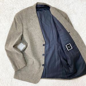 【極美品/XLsize】クリスチャンディオール Christian Dior テーラードジャケット メンズ ツイード ブラウン ビジネス 大きいサイズ