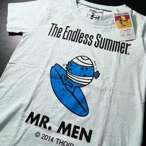 ★サンリオ公式品★未着用品 MR. MEN Tシャツ サーフィン柄 Sサイズ 水色★The Endless Summer★ミスターメン ユニセックス