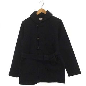 ネペンテス NEPENTHES FWK by ENGINEERED GARMENTS ニット ジャケット ショールカラー くるみボタン 1 S位 紺 ネイビー ■GY01 メンズ