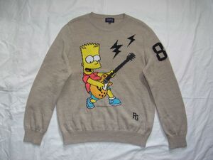 ★美品・未着用★ PEARLY GATES パーリーゲイツ × The Simpsons ザ・シンプソンズ ニット セーター size6 ベージュ 日本製 ★古着 コラボ