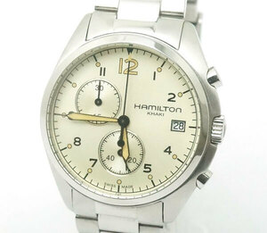 中古 良品 HAMILTON ハミルトン カーキ メンズ クロノグラフ 腕時計 クォーツ H765120