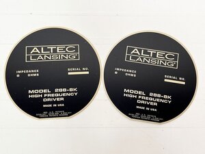 ALTEC LANSING 288-8K プレート 2枚 [11002]