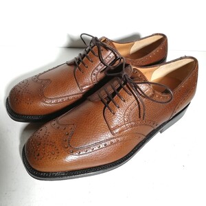 c0453 【新品同様・試着程度】 ★サルヴァトーレフェラガモ Salvatore Ferragamo★ tramezza ウイングチップ 7EE 茶 ブラウン シューズ