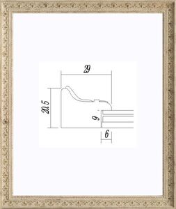 デッサン用額縁 UVカットアクリル付 8206 大衣 ホワイト 白