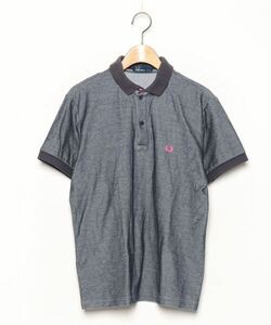 「FRED PERRY」 半袖ポロシャツ S ネイビー メンズ