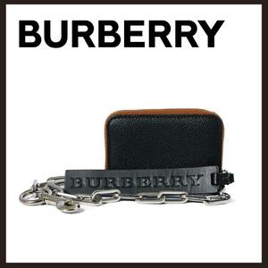 ○★新品 未使用 BURBERRY トビー ジップ コインケース 小銭入れ ブラック○●