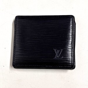 【41】1円~ LOUIS VUITTON ルイヴィトン コインケース エピ ポルト モネ ボワット M63692/MI0924 黒 財布 USED品