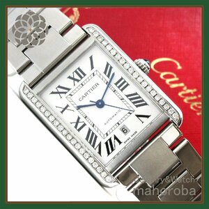 豪華☆分割払い可☆Cartier カルティエ タンクソロXL ダイヤベゼル 時計 天然ダイヤ メンズ