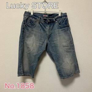 送料無料 匿名配送 lucky STORE メンズ デニム ハーフパンツ