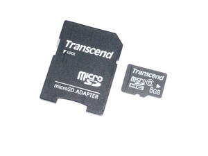 動作保証！送料無料！Transcend 変換アダプター ＋ microSDHC 8GB クラス⑥