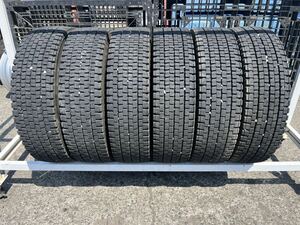 TBLT248 中古 225/80R17.5 123/122 DUNLOP DECTES SP001 ダンロップ 冬タイヤ スタッドレス 4トン 中型 LT ライトトラック用 ６本セット