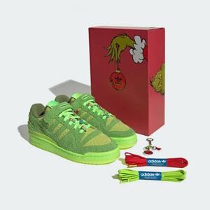 THE GRINCH × ADIDAS ORIGINALS FORUM LOW SOLAR GREEN グリンチ×アディダス オリジナルス フォーラム ロー ソーラーグリーンHP6772 23cm