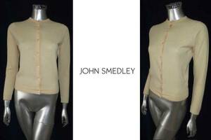 二点落札で送料無料！ JOHN SMEDLEY ジョンスメドレー カーディガン レディース トップス サマー ニット 丸首 ベージュ　綿 １００％