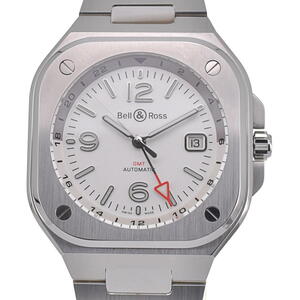 ベル＆ロス Bell＆Ross BR05G-SI-ST/SST BR05 GMT デイト 自動巻き メンズ 美品 箱・保証書付き Q#135439