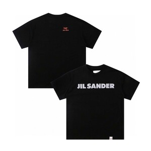 新品未使用タグ◆JIL SANDER × ARC’TERYX リフレクター tee ジルサンダー アークテリクス　半袖シャツ Black 黒 Size L