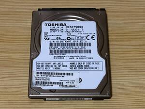 正常 TOSHIBA MK3275GSX 出品中のハードディスクと同梱可能 320GB HDD 2.5インチ パソコン部品 PCパーツ 研究、部品取り用にも