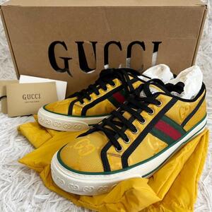 極美品 GUCCI スニーカー OFF THE GRID イエロー グッチ オフザグリッド オフ ザ グリッド イエロー 希少カラー size:6