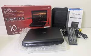 □GAUDI GREEN HOUSE GPD10BTIBK ポータブルDVDプレイヤー＆フルセグTV 10.1型ワイド液晶