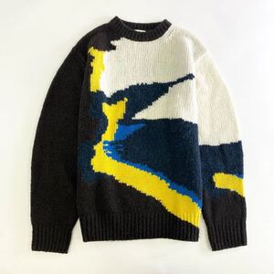 84k16 DRIES VAN NOTEN ドリスヴァンノッテン 2021 3709 ローゲージニットセーター サイズL マルチカラー メンズ 男性用