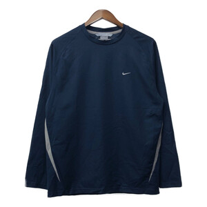 2000年代〜 NIKE ナイキ クルーネック長袖Ｔシャツ スポーツ ネイビー (メンズ M) Q3949