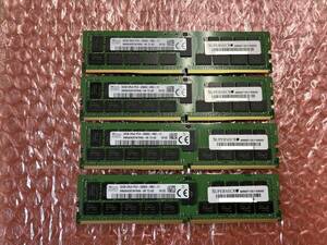 32GB DDR4 21300 PC4-2666V-RB2-11 Registered RDIMM 2Rx4 SK hynix HMA84GR7AFR4N-VK 4枚組（計128GB）