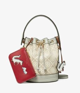 【新品】トリーバーチ TORY BURCH T MONOGRAM CLOUD MINI BUCKET BAG