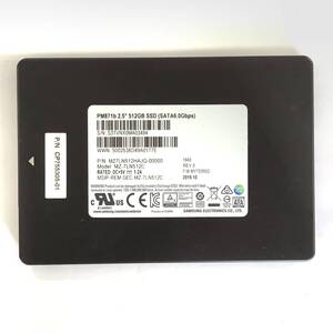 S60930163 SAMSUNG SATA 512GB 2.5インチ SSD 1点 使用時間：25093【中古動作品】1105