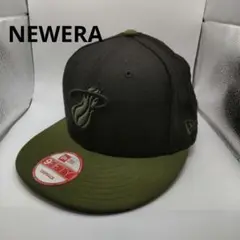 ◆8134 NEWERA　NBA　マイアミヒーツ　ブラック　アジャスタ