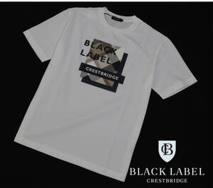 新品 BLACK LABELCRESTBRIDGEブラックレーベル クレストブリッジ 【店舗限定】チェックボックスグラフィックTシャツ　【LL】 ホワイト