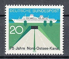 西ドイツ 1970年未使用NH 北海バルト海運河#628