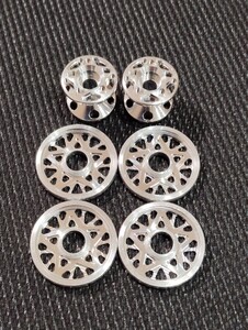 加工ローラー 19mm 13-12 2段 シルバー マシニングローラー CNC 15464 15398 タミヤ ミニ四駆 5星 アルミ 軽量化