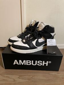 黒タグあり　NIKE×AMBUSH/ナイキ×アンブッシュ 白黒　DUNK HIGH ダンク ハイ 27.5 センチ　US9.5