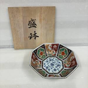 [241212-3K]【現状品】《錦古伊万里/盛鉢》祥鳳/美濃焼/八角/盛皿/陶磁器/和食器/