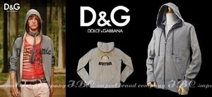 ★DOLCE&GABBANA★ドルガバ★バックロゴステインパーカーM★グレー灰【本物保証】イタリアンカジュアル★芸能人御用達★ハイファッション★