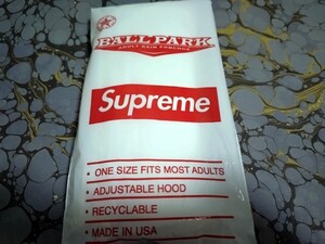  国内 本物 Supreme Poncho ポンチョ　 White ホワイト　ノベルティ　BALLPARK Box Logo ボックスロゴ BALLPARK