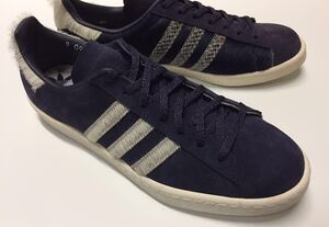 デッド!! 限定 13年製 adidas CAMPUS 80s ZOZO アディダス キャンパス 紺白 ネイビー スエード ハラコ リザード us9.5 JP 27.5 正規品